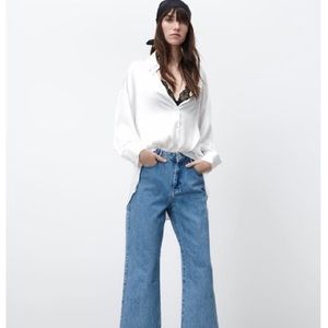 Oversized satin Zara blouse